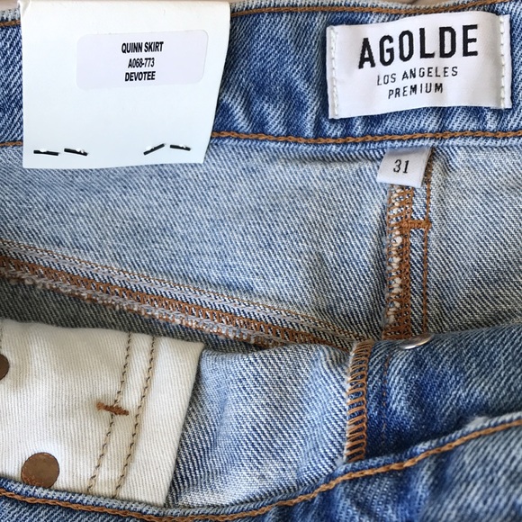 AGOLDE Quinn High Rise Mini Skirt in Devotee 31 - Picture 10 of 12